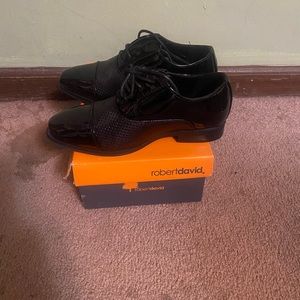 Black Church Shoes for Little Boys! Never Worn! Size:1 M